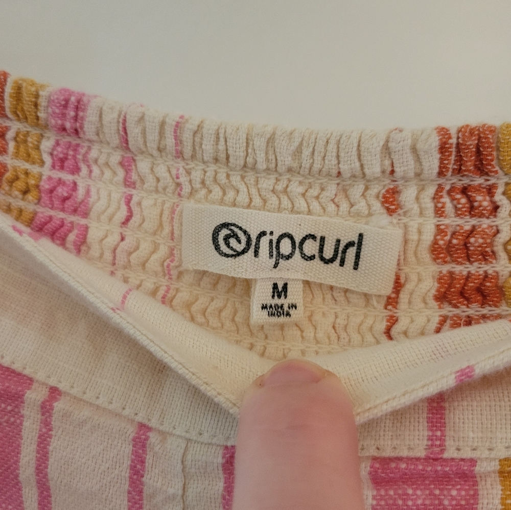 Rip Curl Striped Linen Flat Shorts Size Medium Wi… - image 3